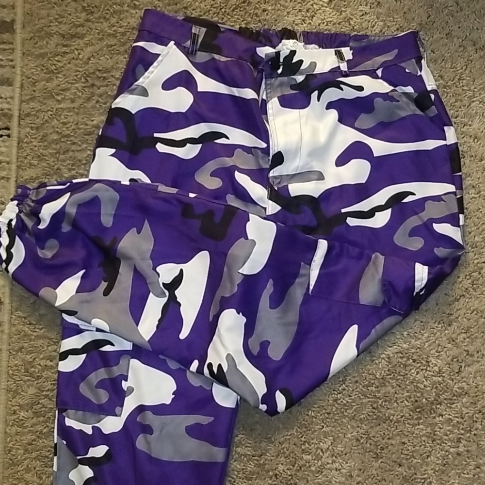 Purple camo pants
